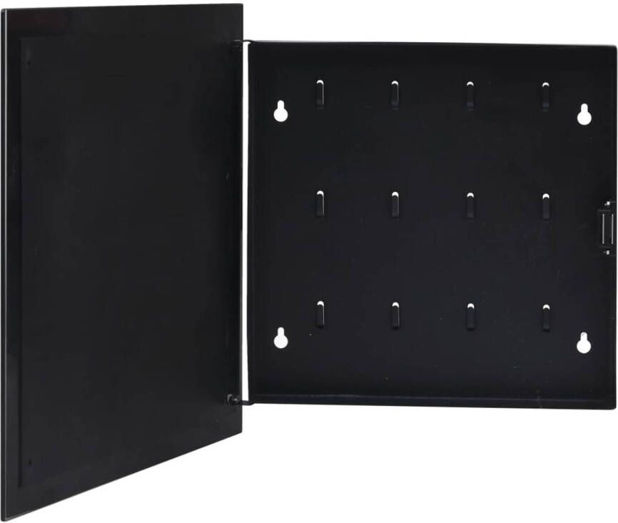 VidaXL Sleutelkast met magneetbord 35x35x5 5 cm zwart