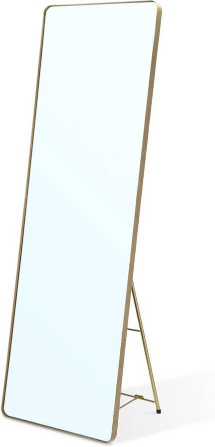 Villa Collection Verdal Passpiegel met Standaard 140 x 45 cm Goud