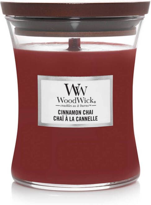 Woodwick Geurkaars Medium Cinnamon Chai 11 cm ø 10 cm