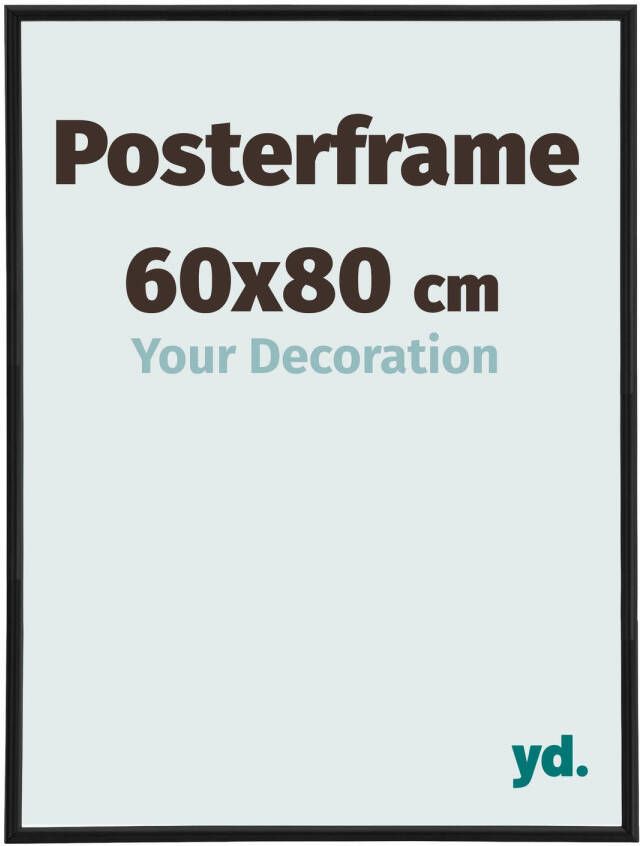 Your Decoration Posterlijst 60x80cm Zwart Mat Kunststof Paris