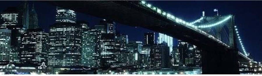 Papermoon Fotobehang Brooklyn Bridge panorama Vlies 2 banen 350 x 100 cm (2-delig)