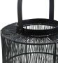 Ptmd Collection PTMD Orise Black iron lantern round wire powder coatedS - Thumbnail 2