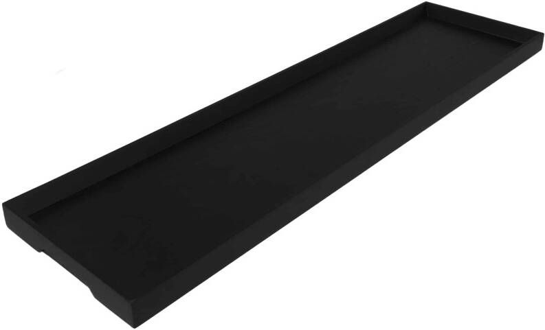 QUVIO Dienblad decoratief rechthoekig 66 x 19 cm Hout Zwart
