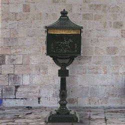 Prolenta Premium Staande brievenbus vintage stijl roestbestendig aluminium groen