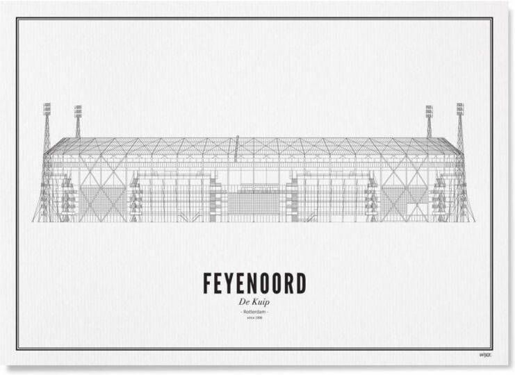 WIJCK. poster De Kuip Feyenoord (30x40 cm)